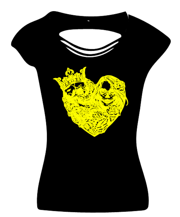 Back Cut Top Totenkopf Herz 1