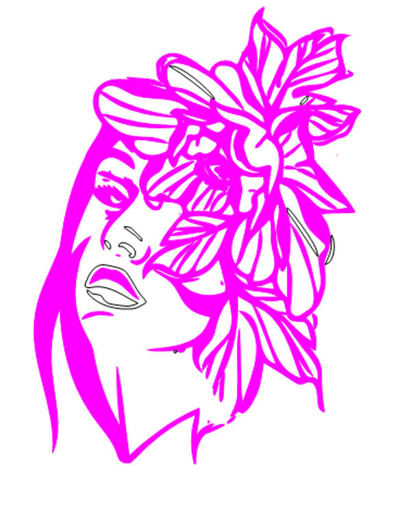 Frauen T-Shirt Blume Dame 3