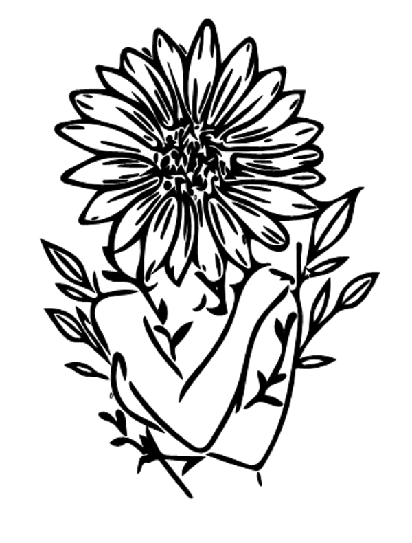 Frauen T-Shirt Blume Dame 4