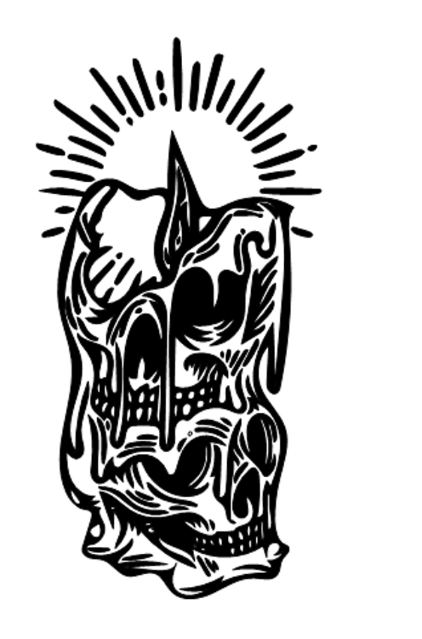 Frauen Pullover Totenkopf Kerze 1