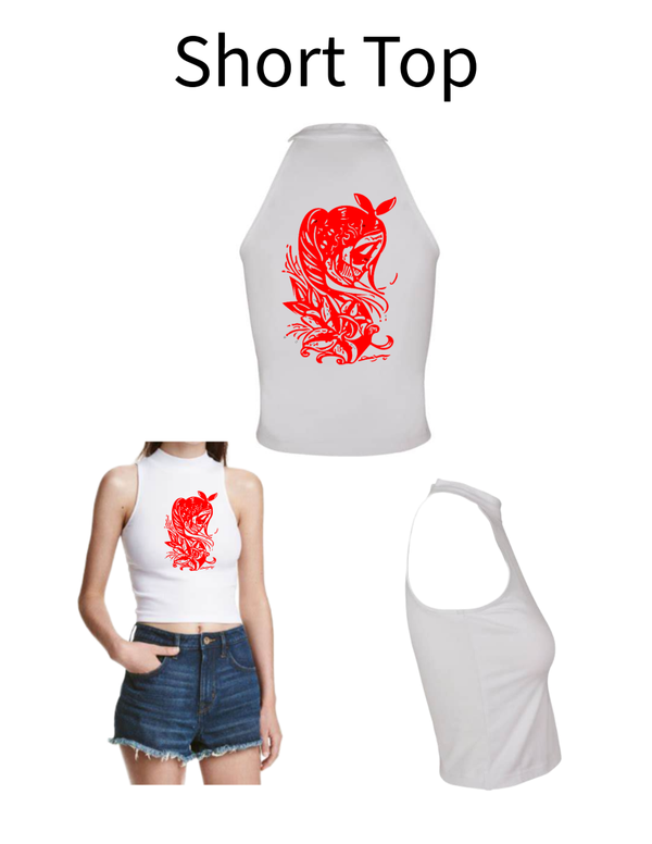 Turtleneck Short Top Frau 2