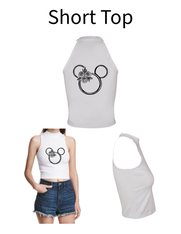 Turtleneck Short Top Blume 1