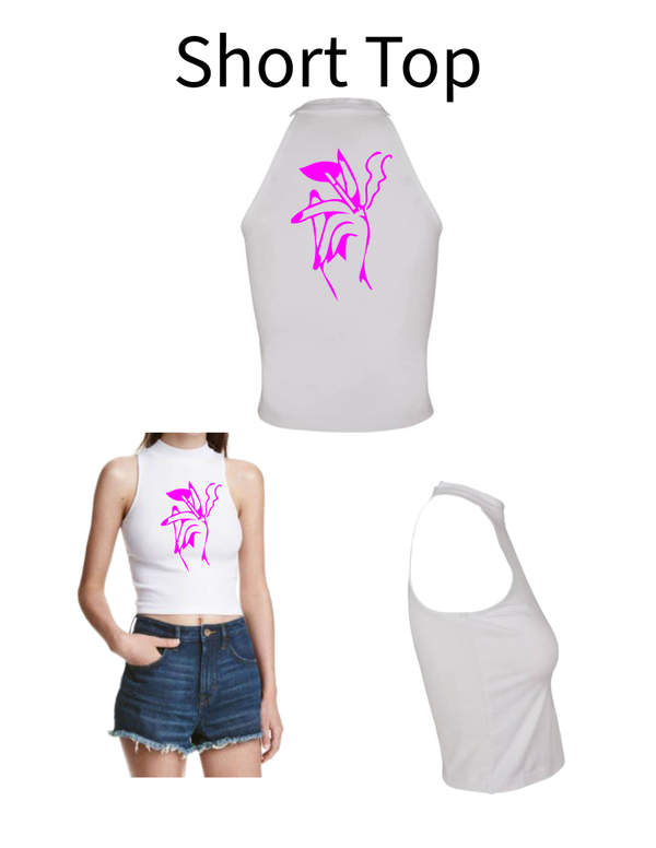 Turtleneck Short Top Hand mit Zigaretten 1