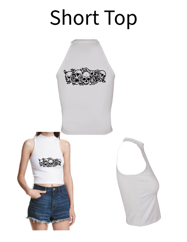 Turtleneck Short Top Totenkopf 20
