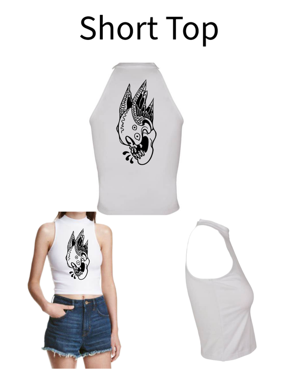 Turtleneck Short Top Totenkopf 32