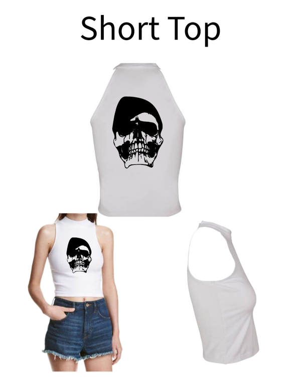 Turtleneck Short Top Totenkopf 35