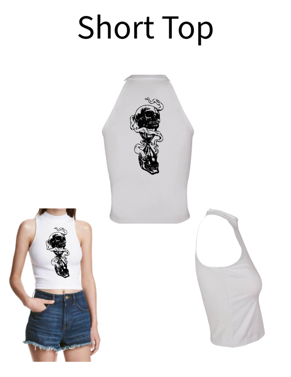 Turtleneck Short Top Totenkopf 37