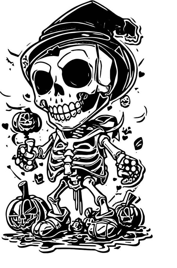 Turtleneck Short Top Skelett 3