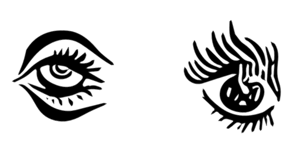 Frauen T-Shirt Augen auf der Brust 13