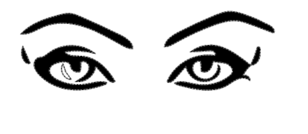 Turtleneck Short Top Augen ( Auf der Brust) 25