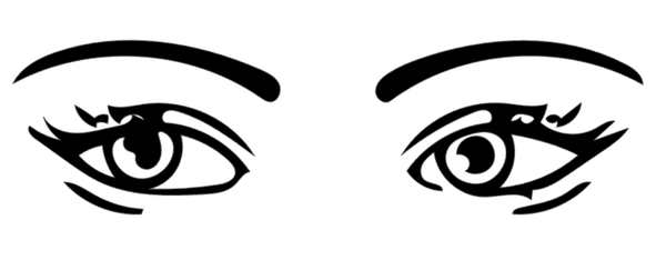 Herren T-Shirt Augen auf der Brust 44