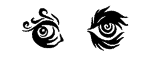 Herren T-Shirt Augen auf der Brust 6