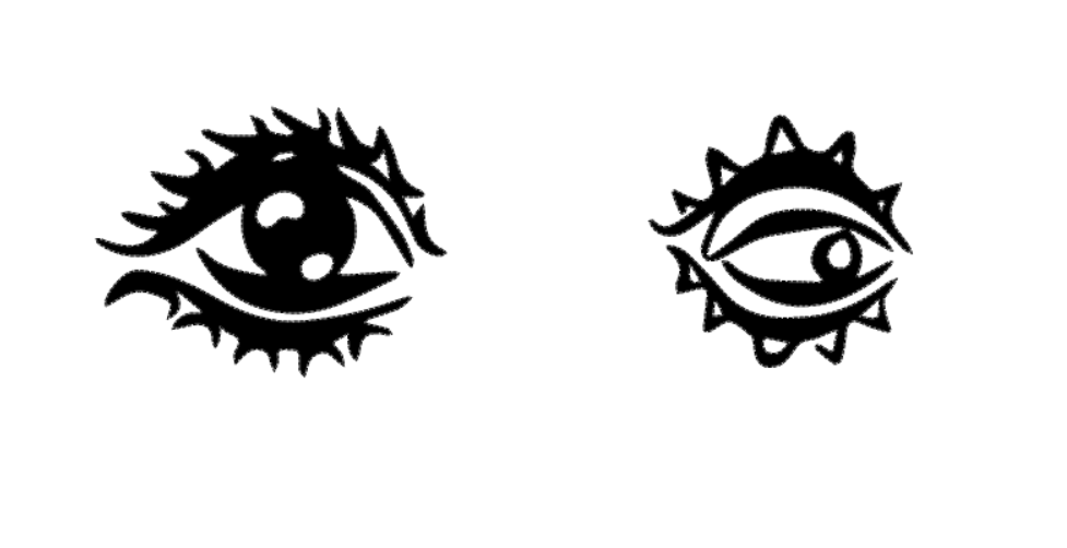 Herren T-Shirt Augen auf der Brust 8