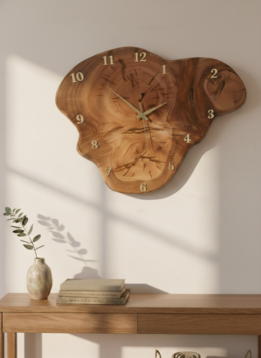 Crafted woodwork clock