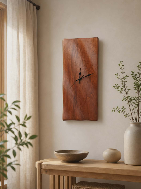 Sapele Flame Wall Clock