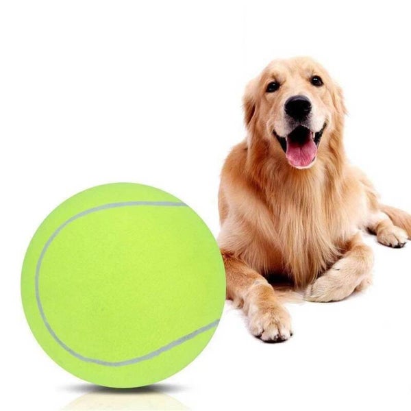 24cm Large Puppy Dog Tennis Ball Toy Big Inflatable Pet Chew Ball Launcher 1/2 Pack Durable Material for Fetch Games Extra-large 24cm Size Lightweight & Inflatable Design