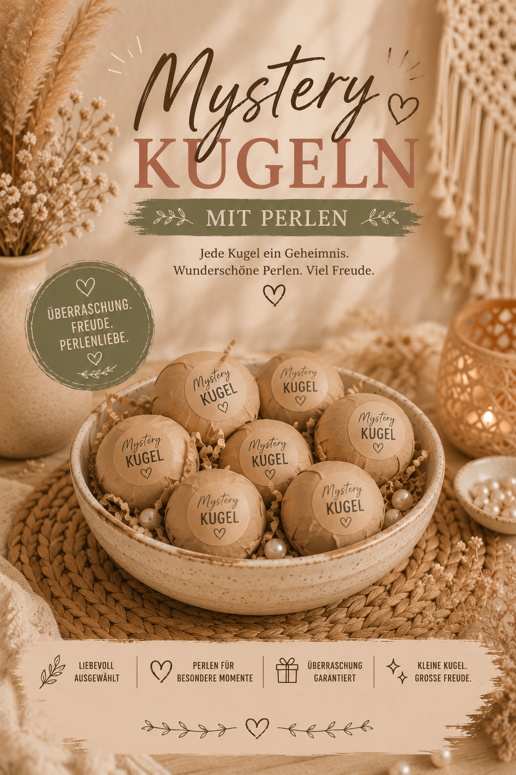 Mystery Kugeln - Perlen für Armbänder und Ketten