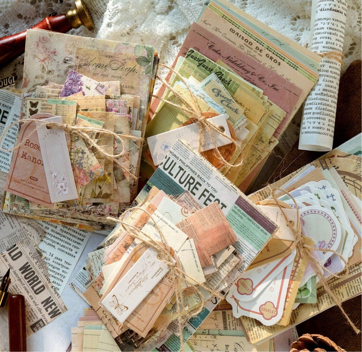Kreativpaket Scrapbooking / Journaling Material klein