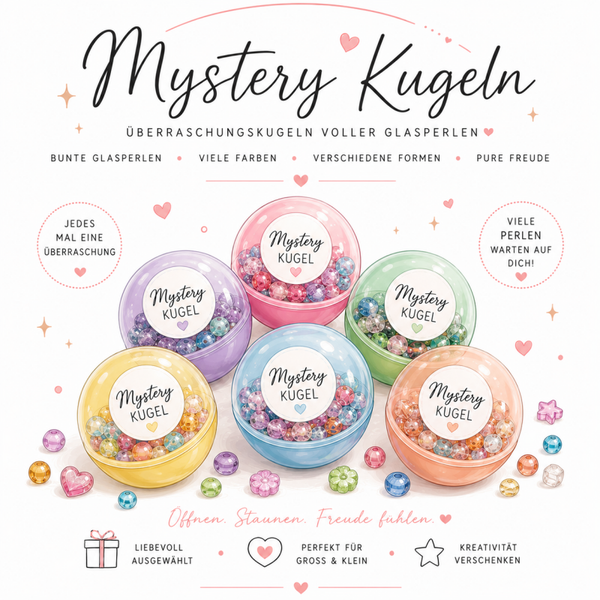 Mystery Kugeln - Glasperlen für Armbänder