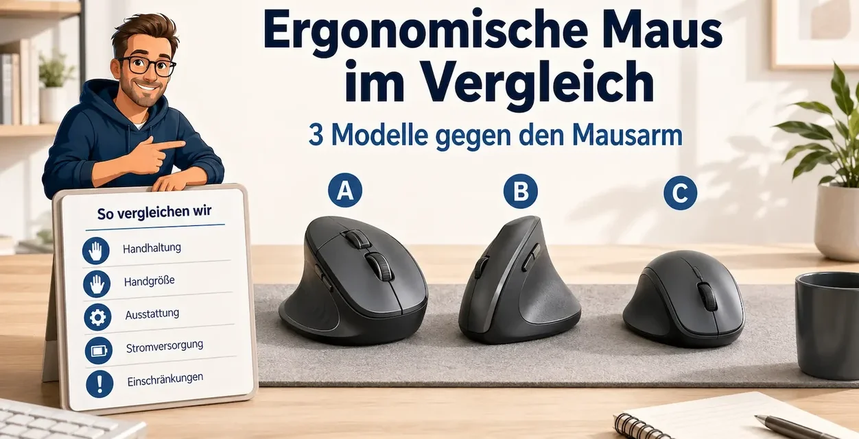 Ergonomische Mäuse unter 100 Euro Analyse und Test