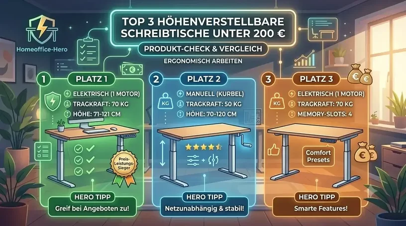 Schreibtische unter 200 Euro im Test