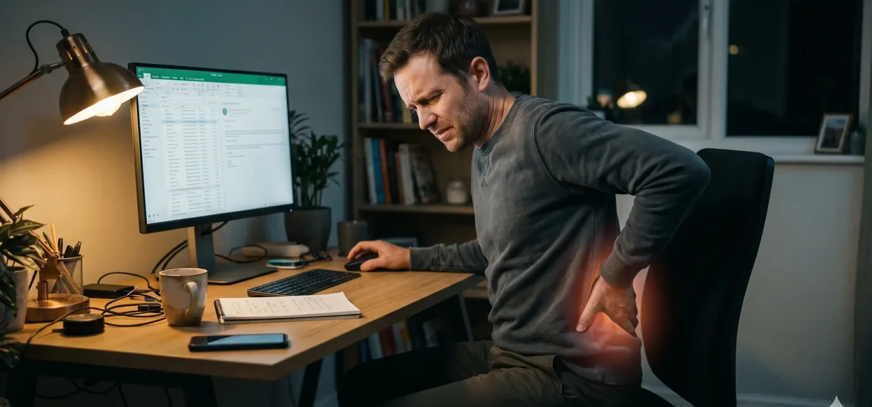 Bürostuhl bei Bandscheibenvorfall LWS und HWS