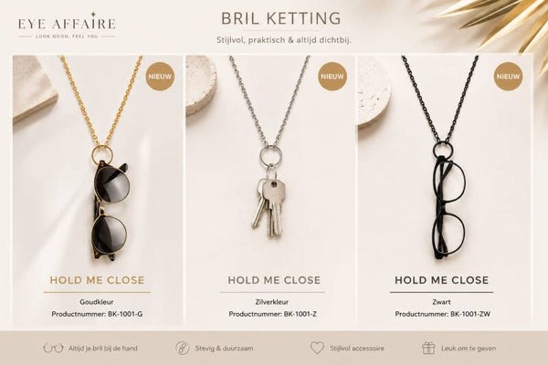 Bril ketting, Hold Me Close 👓✨ BK-1001-G ZW Z