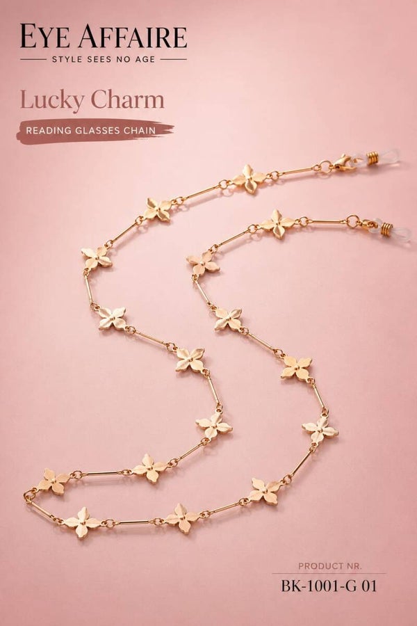 Bril ketting  🍀 Lucky Charm BK-1001-G 01