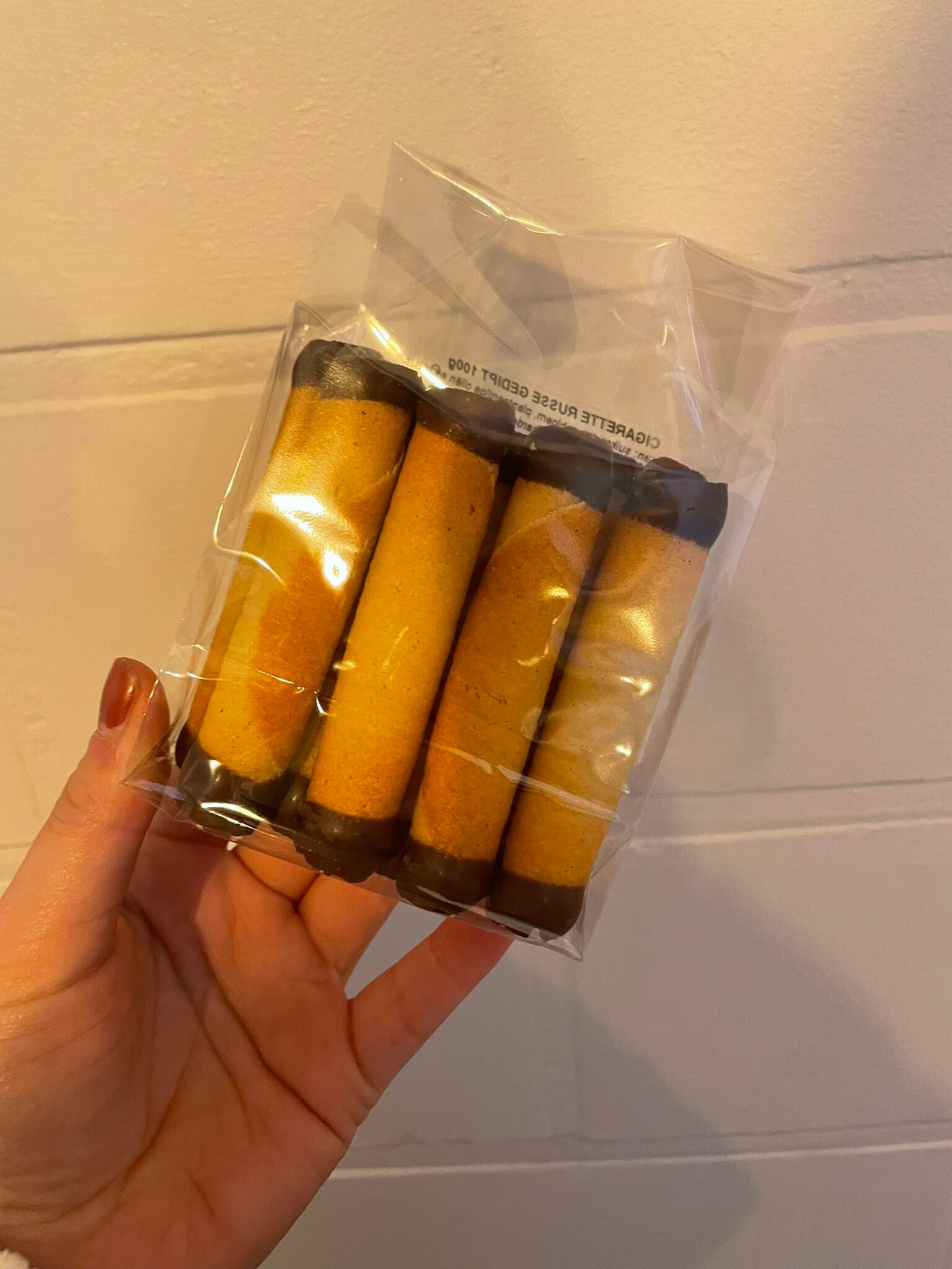 Koekjes 'sigaren' chocolade