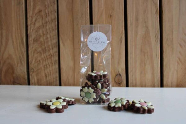 Melkchocolade bloemen