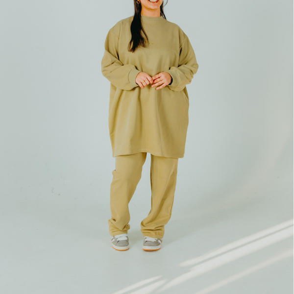 KJLI. oversized sweatshirt - sea moss
