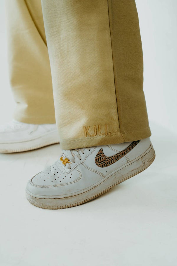 KJLI. straight leg joggers - sea moss