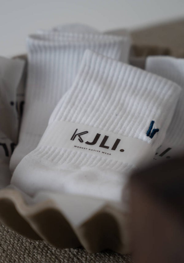 Embroidered KJLI. Socks