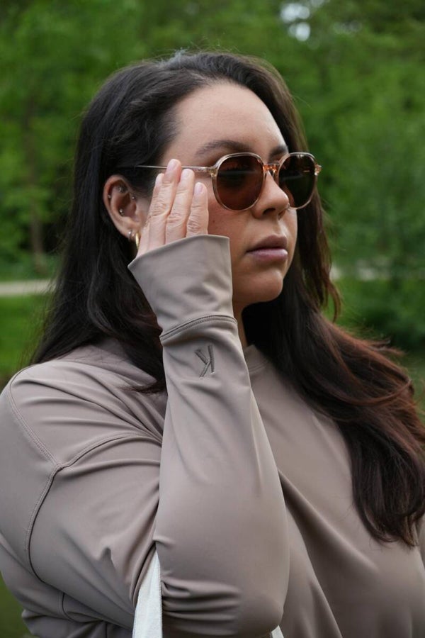 Oversized training shirt Taupe