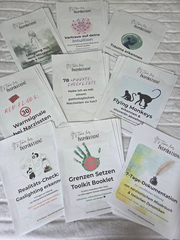 Bundle Selbstschutz & Orientierung 🖤 Hilfe zur Selbsthilfe 🖤 10 ausdruckbare Arbeitsmaterialien - Narzissmus und toxische Dynamiken von Yil Fluksik, Autorin | pdf, Sofort-Download