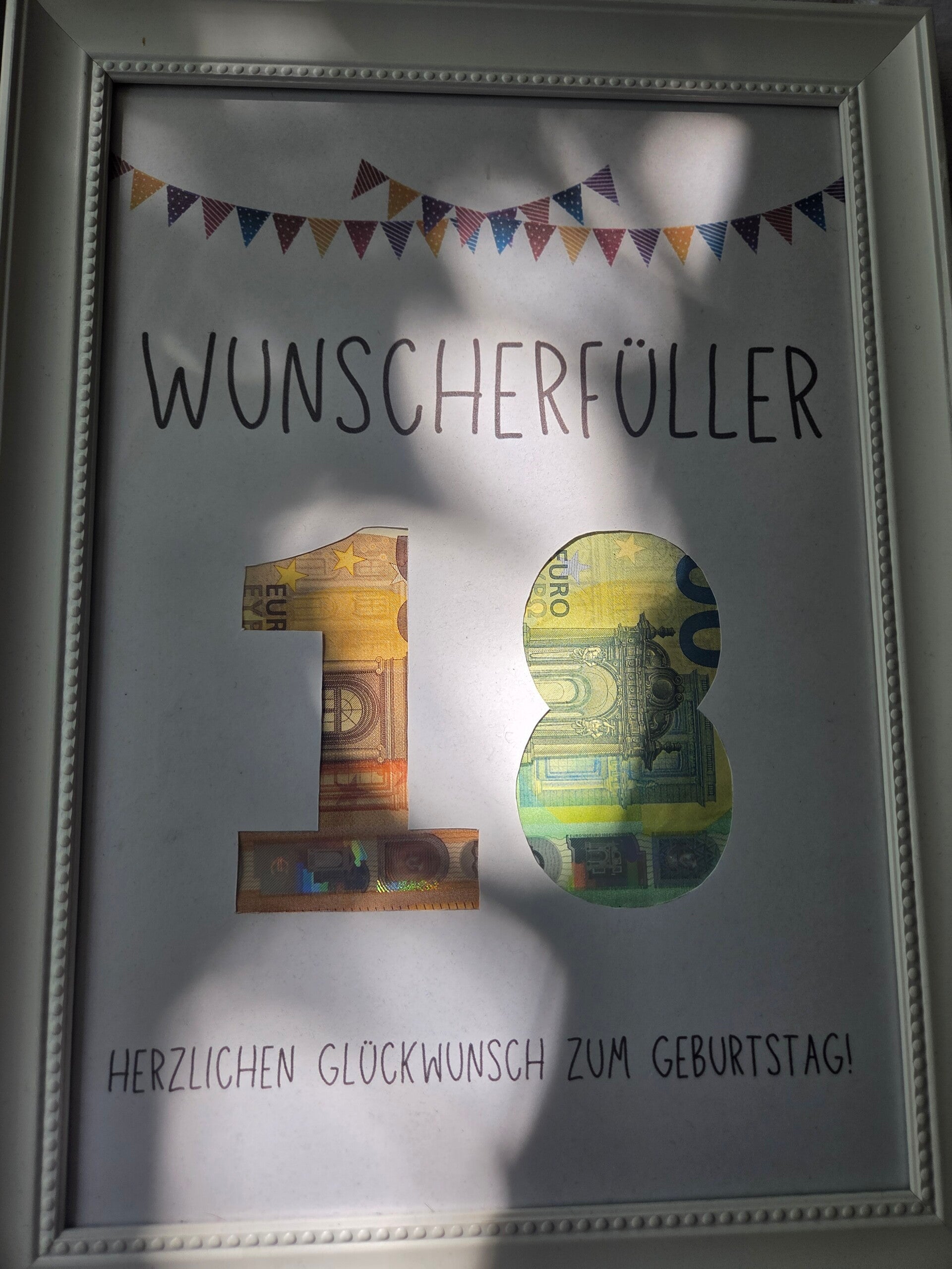 Wunscherfüller Geldgeschenk 18. Geburtstag | Geburtstagsgeschenk 18 Jahre | Geldgeschenk Inspiration Jungen & Mädchen | Poster A4 Sofort-Download zum Ausdrucken png-Datei
