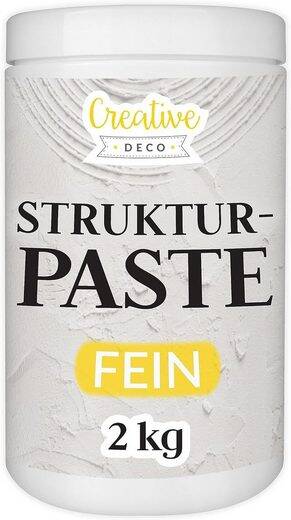 Malpaste Strukturpaste 2 kg Weiße Spachtelmasse für Acrylmalerei Modellierpaste ANWENDUNG: Die Strukturpaste Leinwand verleiht Ihren künstlerischen Projekten eine interessante Tiefe. Zur Abwechslung kann die getrocknete Masse mit Acrylfarbe bemalt werden.