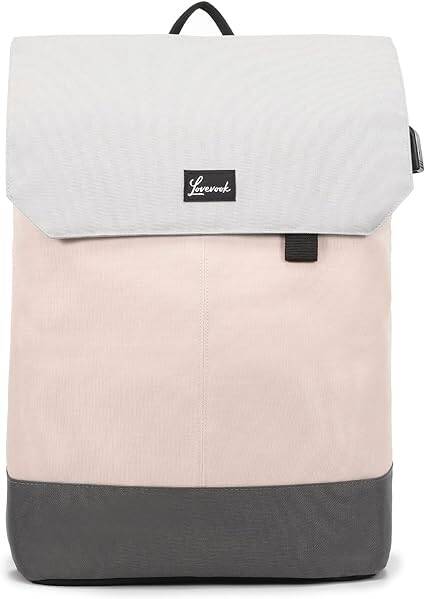 LOVEVOOK Rucksack Damen Elegant Daypack Wasserdichter Tagesrucksack mit Laptopfach 15,6 Zoll & Anti Diebstahl Tasche für Ausflüge, Uni, Schule u. Büro Rosa