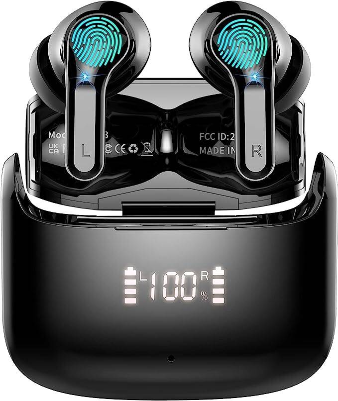 Bluetooth Kopfhörer, Kopfhörer Kabellos Bluetooth 5.3 In Ear Kopfhörer mit 4 ENC Mikrofon, 2023 Neue Kabellose Kopfhörer Noise Cancelling Earbuds mit 40H Deep Bass, USB-C, IP7 Wasserdicht Ohrhörer