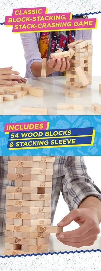 Hasbro Gaming Jenga Classic, Children's Game That Promotes The Speed of Reaction, from 6 Years