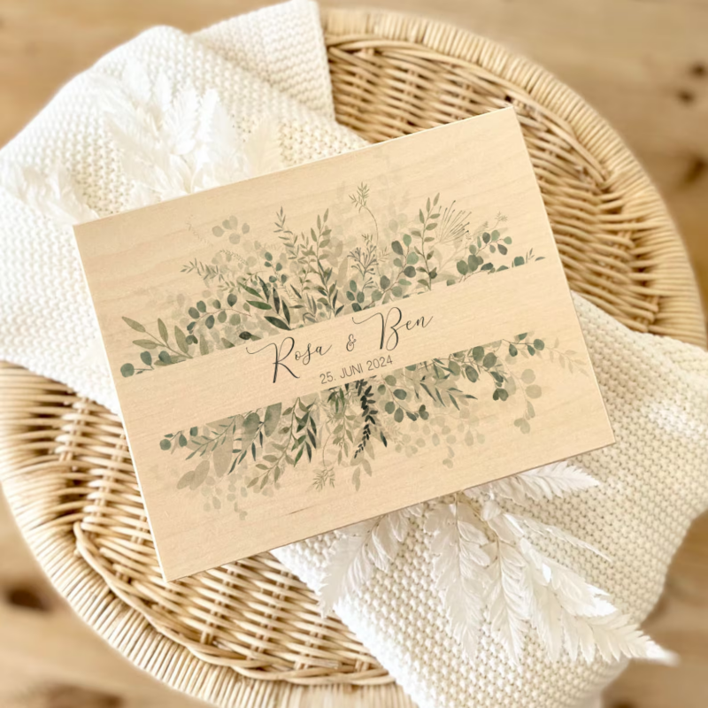 Hochzeitsgeschenk Erinnerungskiste Hochzeit Personalisiert Erinnerungsbox Holzkiste Geldgeschenk Eukalyptus Geschenk Manufaktur Liebevoll