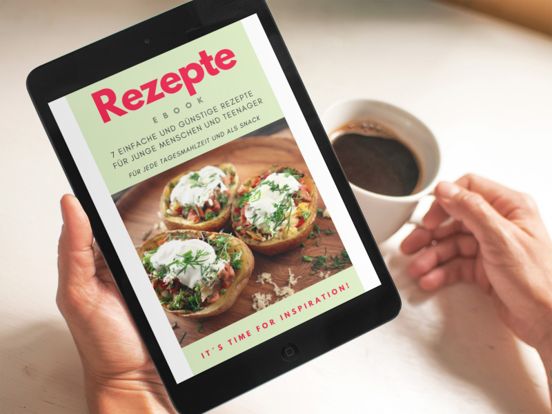 7 einfache und günstige Rezepte für junge Menschen und Teenager - eBook 9 Seiten pdf komprimiert - Autorin Yil Fluksik