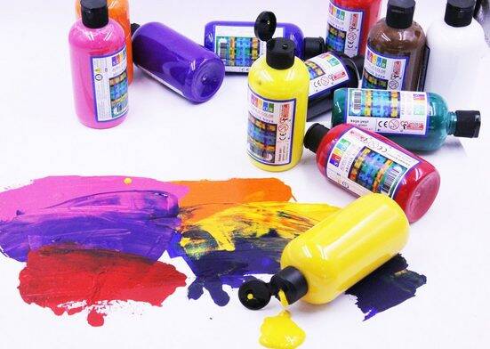 Acrylfarben Set 12x250ml (3000 ml) | deckende Malfarben Acrylfarbe Kreativset Südor® n Set 12x250ml (3000 ml) deckende Malfarben  Hochwertige Acrylfarben: Südor Acrylfarben bieten professionelle Qualität und leuchtende Farben für beeindruckende Kunstwerke