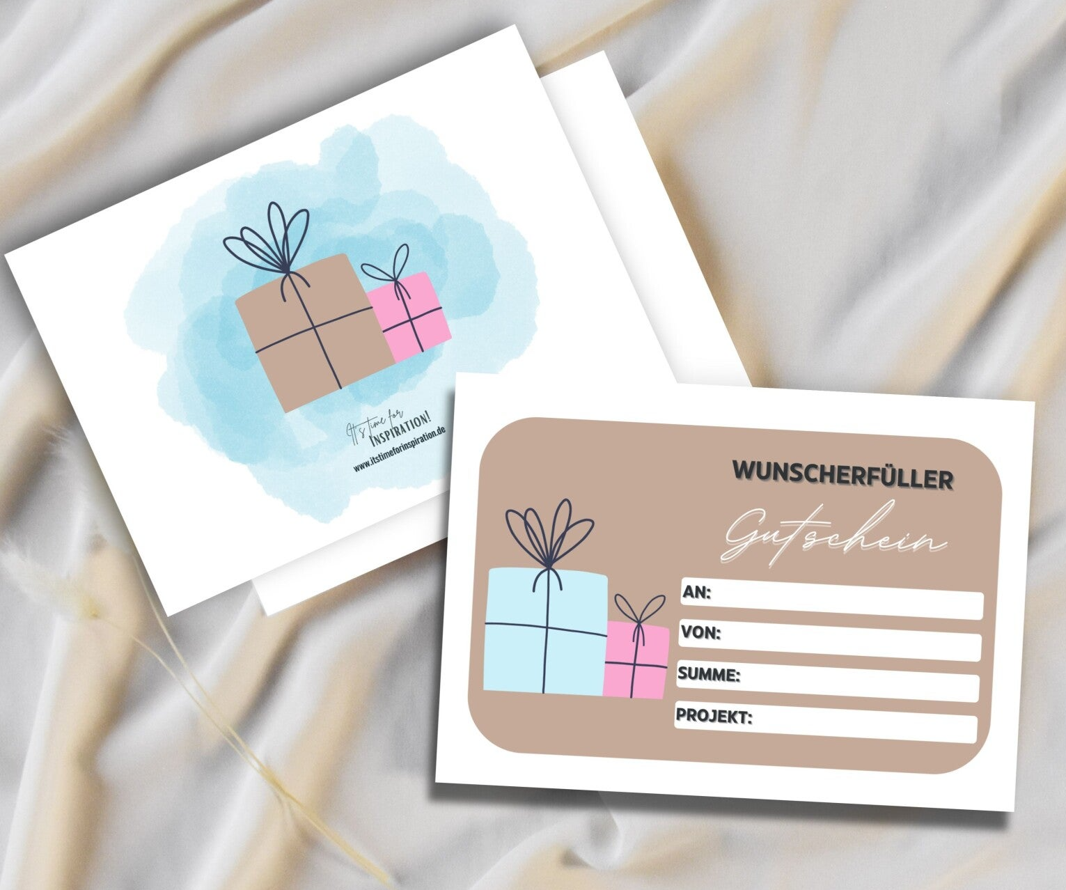 Gutschein Wunscherfüller Geburtstag | A6 zum Ausdrucken 14,8 - 10,5 cm | DIY Gutscheinkarte selber basteln | Last-Minute-Geschenk für alle Anlässe für Männer & Frauen | Sofort-Download png-Datei