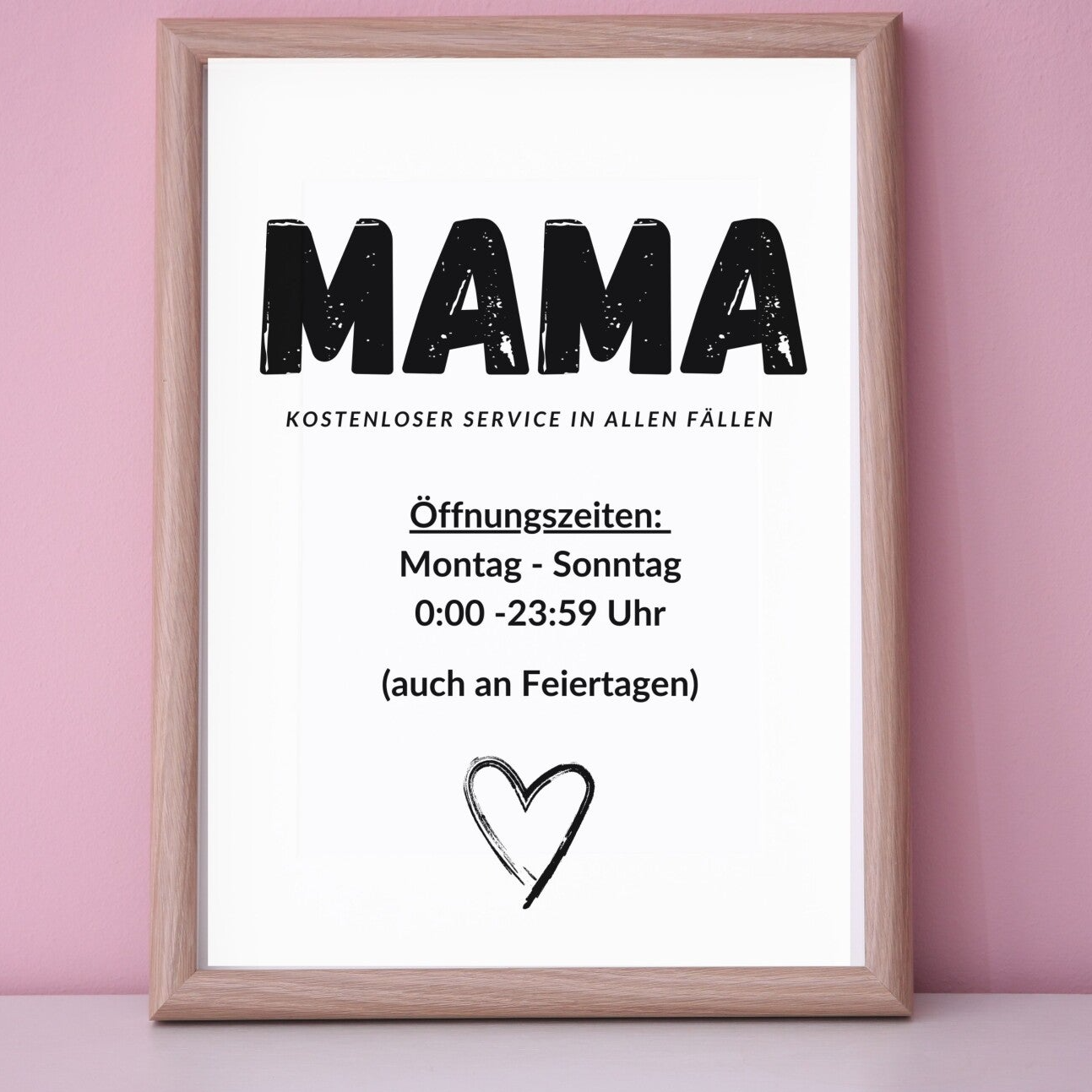 MAMA Poster A4 Geburtstagsgeschenk Muttertag | lustiges Wandbild | schnelle DIY Druckvorlage Last-Minute-Geschenke | Sofort-Download png-Datei