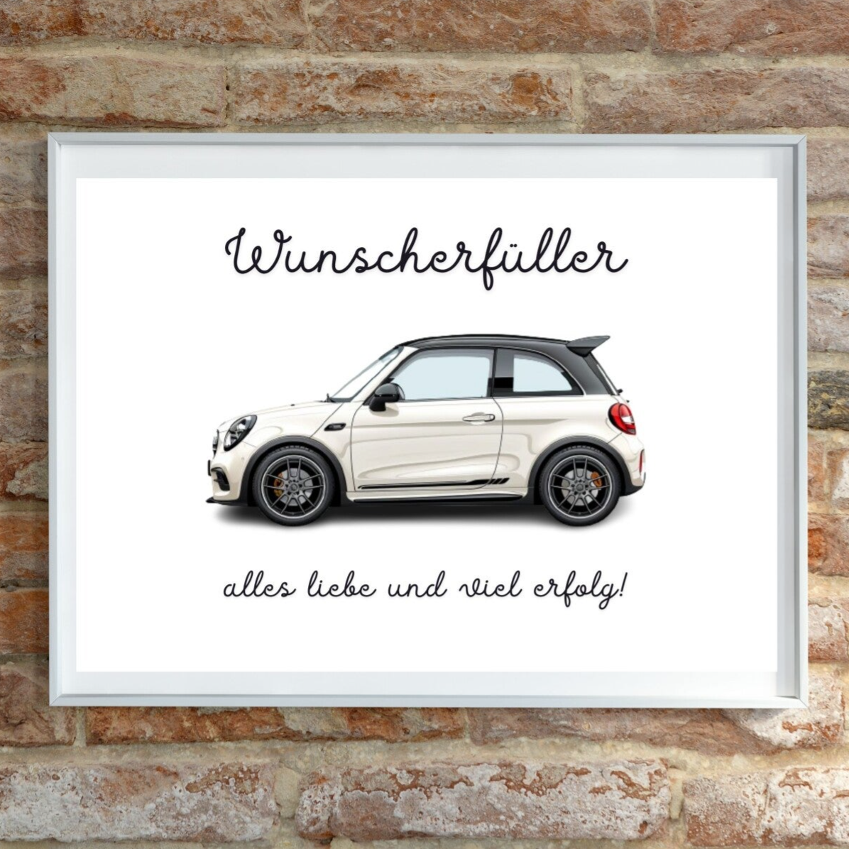 Wunscherfüller Geldgeschenk für Führerschein & Auto Printable A4 Poster | Geldgeschenk für Auto | Geburtstagsgeschenk DIY Vorlage  | Sofort-Download png-Datei