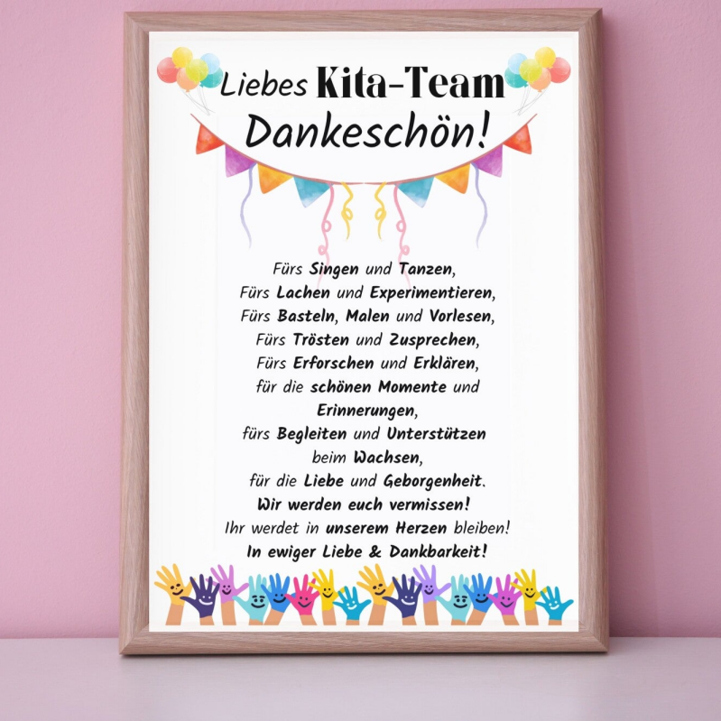 Der Abschied vom Kindergarten ist ein großer Moment – voller Emotionen, Dankbarkeit und Vorfreude auf das, was kommt. Gerade in dieser besonderen Zeit möchten viele Eltern und Kinder den Erzieherinnen und Erziehern „Danke“ sagen – am liebsten persönlich,