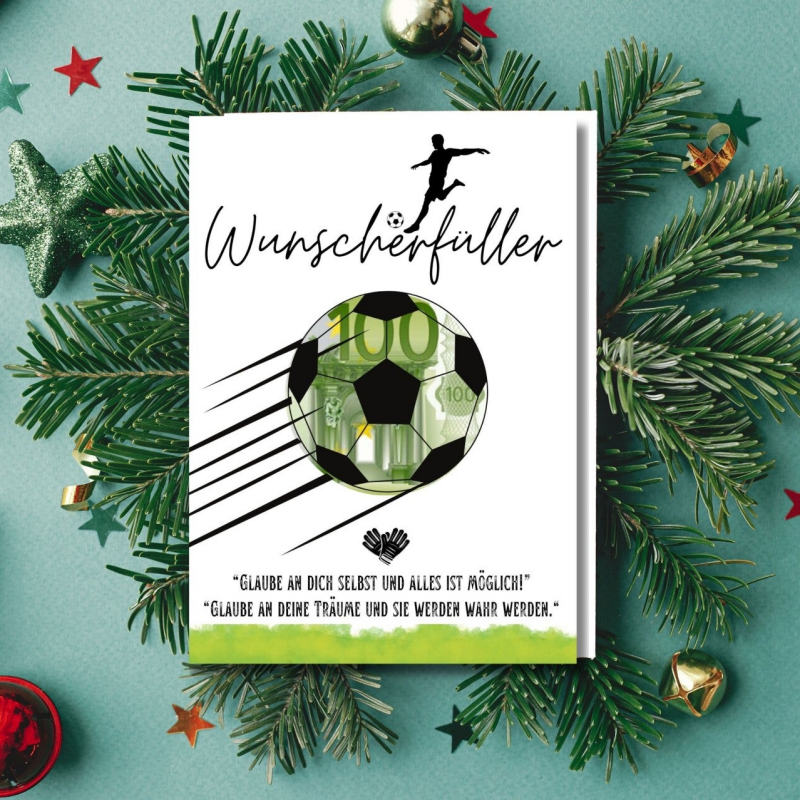 Whitman And Daughter Fußball-Geburtstagskarte – Premium-Klappkarte 12,7x17,8 Cm, Mit Umschlag, Für Trainer-Dank & Feiern