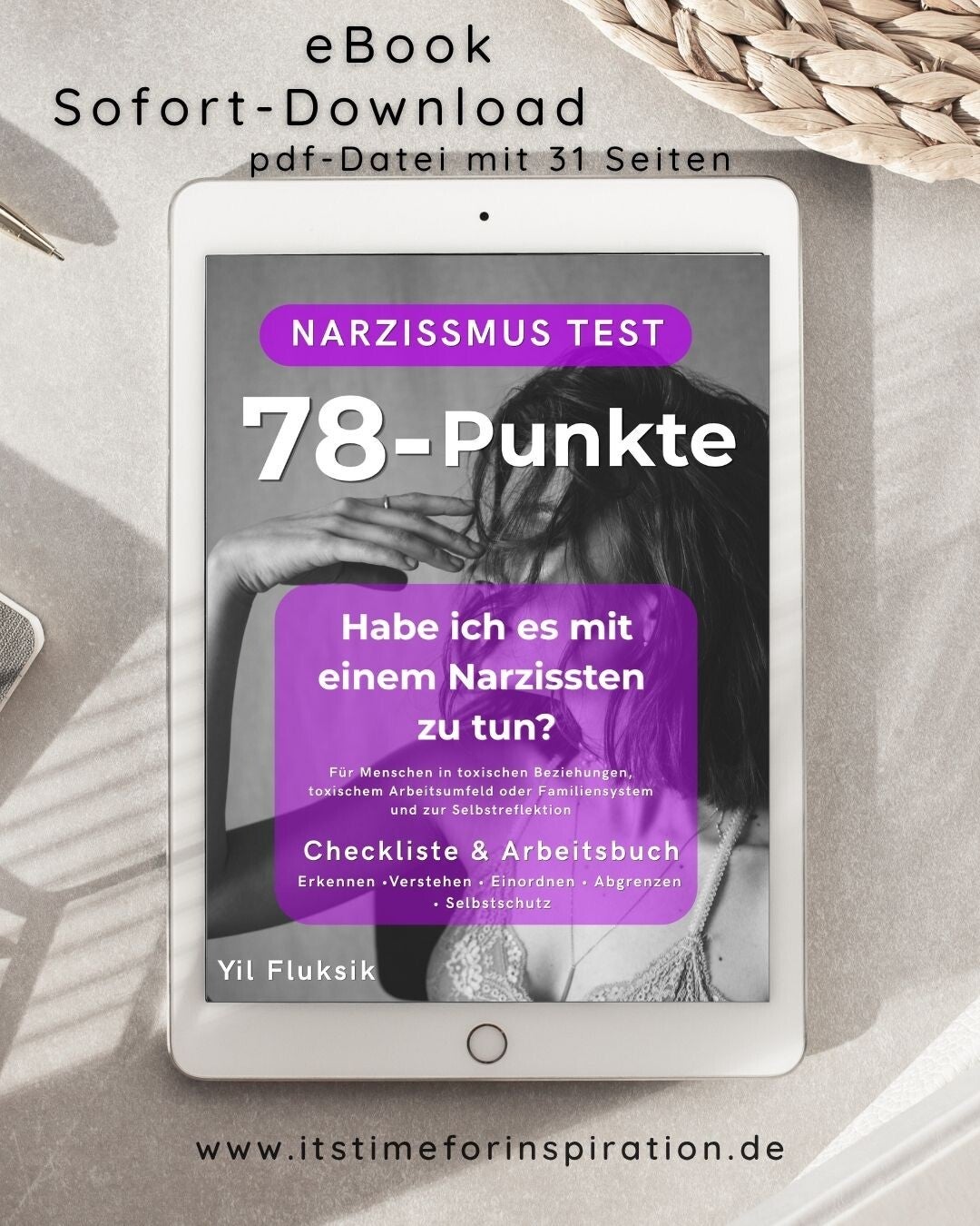 Narzissmus Test: Habe ich es mit einem Narzissten zu tun!? 78-Punkte-Checkliste & Arbeitsbuch 31 Seiten, Yil Fluksik, Autorin & Betroffene | eBook, 2. Auflage, pdf, Sofort-Download