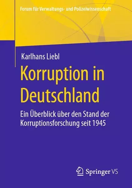 Korruption in Deutschland Ein Überblick über den Stand der Korruptionsforschung seit 1945 Karlhans Liebl Buch (Taschenbuch)  Das Buch führt die wichtigsten Strömungen der Korruptionsforschung seit 1945 auf. Ein besonderes Augenmerk wird dabei auf die deut